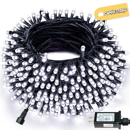 Connectable 240LED 88Ft 13Modes Christmas Lights Outdoor Indoor | Extendable Green Wire Christmas String Lights with Timer...