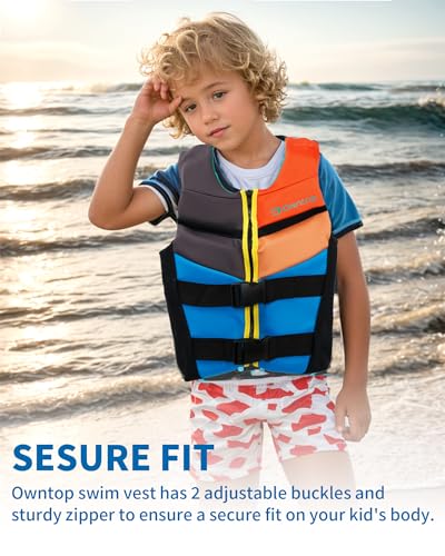 Owntop Swim Vest Youth Kids | Lightweight & Quick-Dry | Adjustable Buckles & Zipper | Kayak, Swimming Training, Boating - ...