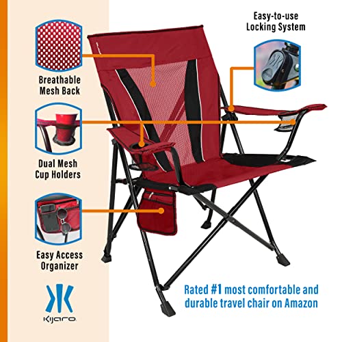 Kijaro XXL Dual Lock Portable Camping Chair - Supports Up to 400lbs - Enjoy The Outdoors in a Versatile Folding Sports & O...