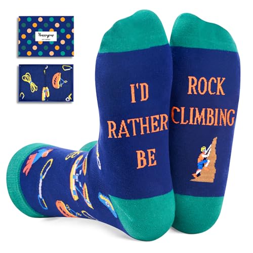 HAPPYPOP Sports Gifts for Men Women - Rock Climbing Running Gifts, Running Hunting Socks