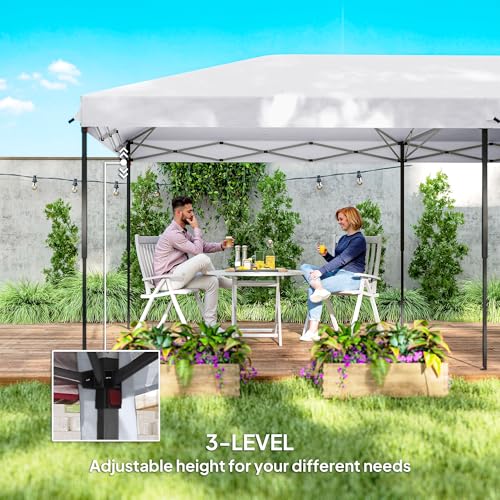 Outsunny 10' x 20' Pop Up Canopy Tent with Netting, Heavy Duty Large Party Tent, Instant Sun Shelter with Carry Bag for Ba...