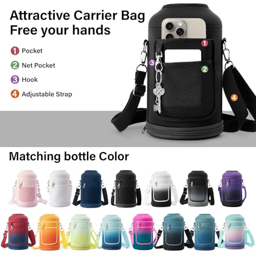 DYSANKY Insulated Water Bottle | Thickened Stainless Steel Vacuum Metal | Portable Sports Half Gallon Large Water Jug for ...