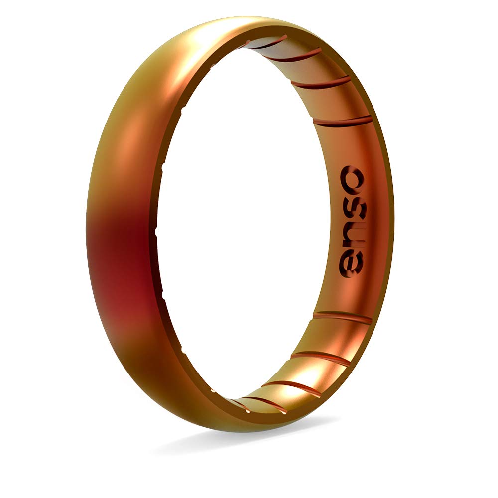 Enso Rings Thin Legend Silicone Ring | Made in The USA | an Ultra Comfortable, Breathable, and Safe Silicone Ring (Poseidon, 3)