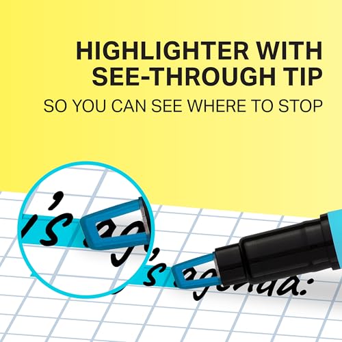 Sharpie Clear View Highlighter Sticks, Chisel Tip, Assorted Fluorescent, 8 Count - School, Home, and Office Use, Teacher S...