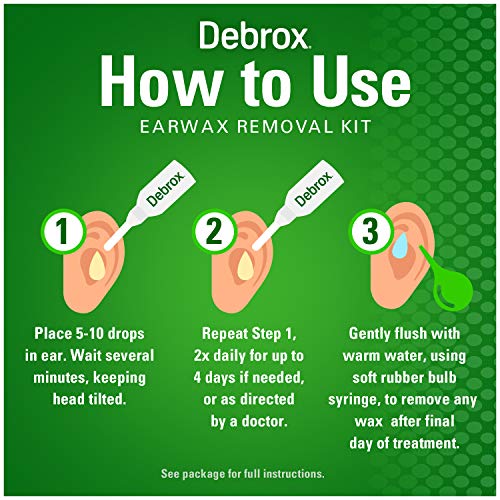 Debrox Ear Wax Removal Kit, Bulb Syringe & 0.5 Fl Oz Ear Wax Removal Drops with Carbamide Peroxide - Remove Earwax Which C...