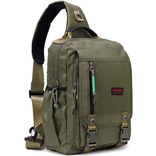 NICGID Sling Bags Chest Shoulder Backpacks, 12.5'' 13.3'' 14.1'' 15.6''Laptop Backpack Crossbody Messenger Bag Travel Outdoor