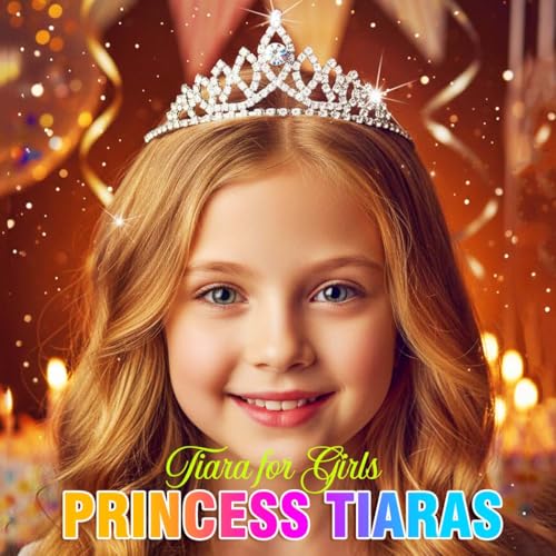 Kilshye Rhinestone Tiara Headband Silver Crystal Princess Tiaras Birthday Crown Headdress for Girls