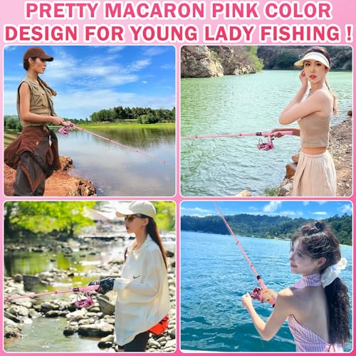 Castaroud Fishing Rod and Reel Combos, Carbon Fiber Telescopic Fishing Pole Kit with Spinning Reel, Fishing Line, Fishing ...