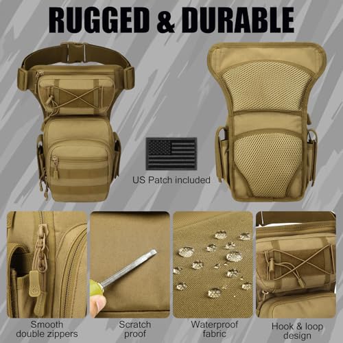 Protector Plus Tactical Drop Leg Bag Military Tool Gear Fanny Thigh Pack Utility Airsoft Motorcycle Cycling Waist Gear Pou...