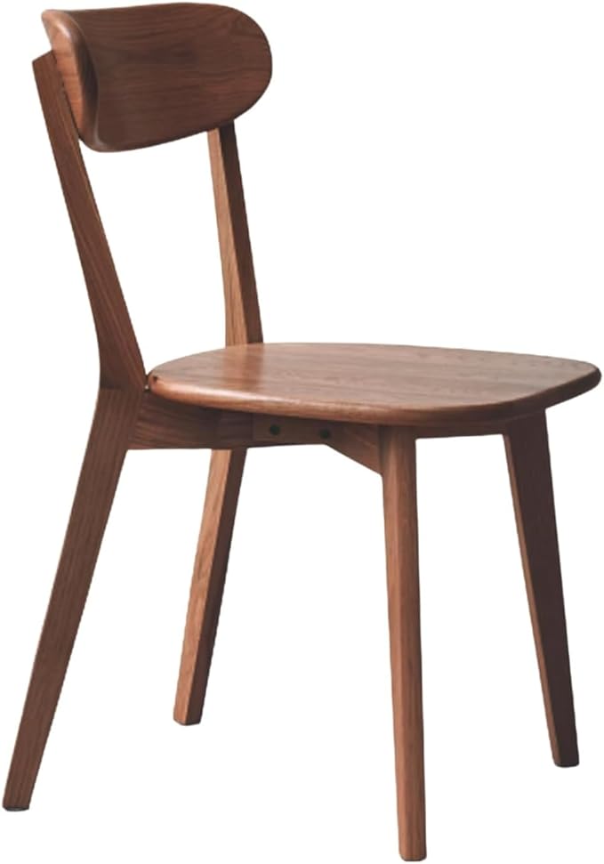 Hymus 100% Solid Oak Wood Dining Room Chairs - Practical Kitchen Chairs for Dining Room, Kitchen, Living Room (1, Walnut)