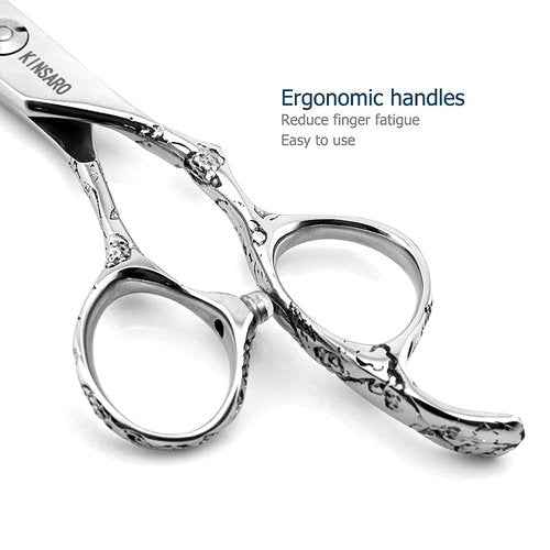Hair Scissors Set 5.5 Inch Professional Barber Scissors Set Hair Cutting Scissors Hairdresser Scissors Thinning Shears 440C KINSARO