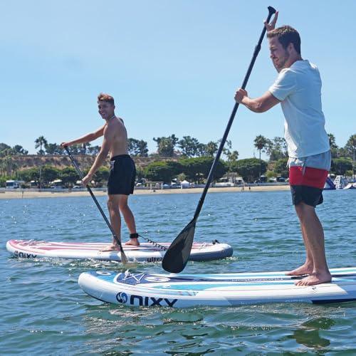 NIXY G5 Huntington Inflatable Paddle Board Compact SUP 9'6" x 32" x 6" Ultra-Light Stand Up Paddleboard, Welded Seams, Wov...
