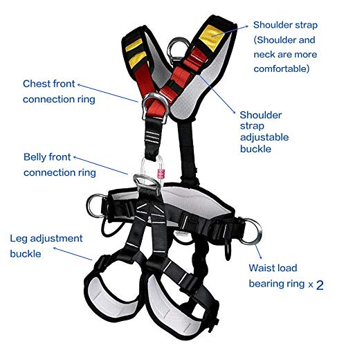 HandAcc Climbing Seat Belt, Large Size Safety Belt Climbing Gear for Tree Climbing, Fire Rescue, Rappelling