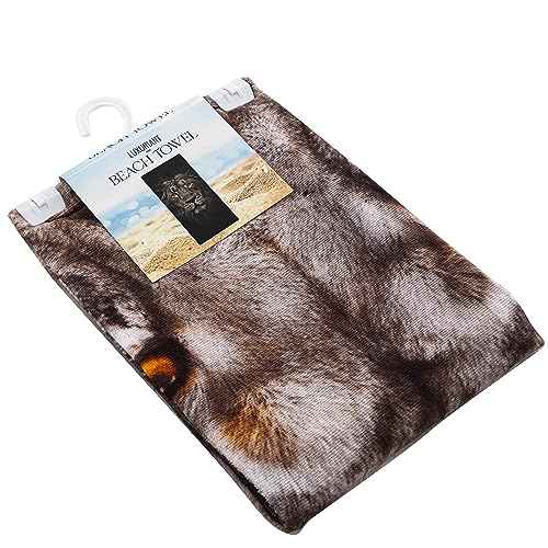 Northwest Classics Beach Towel, 30" x 60", Lion Face Design