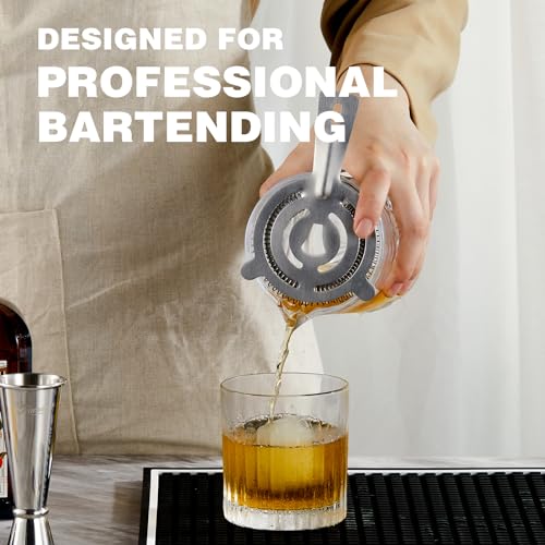 KITESSENSU Cocktail Mixing Glass 24oz 710ml - Crystal Bartender Accessories Glass Beaker to Mix & Stir Cocktails - Thick a...
