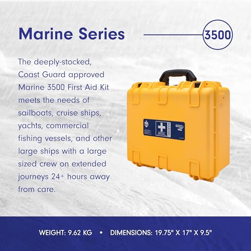 Adventure Medical Kits Marine Series Medical Kit - 3500 - Boat First Aid Kit For Large Crews 24 Hours From Care - Includes...