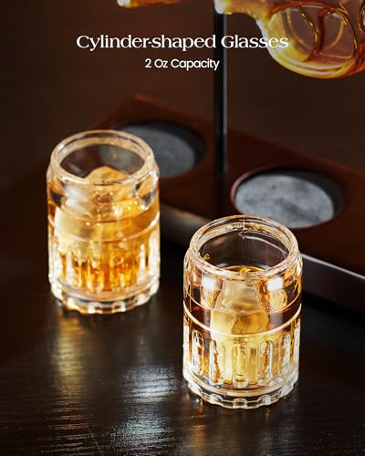 Birthday Gifts for Men Dad, Kollea Gun Whiskey Decanter Set with Shot Glass, Cool Anniversary Ideas for Him Husband Brothe...