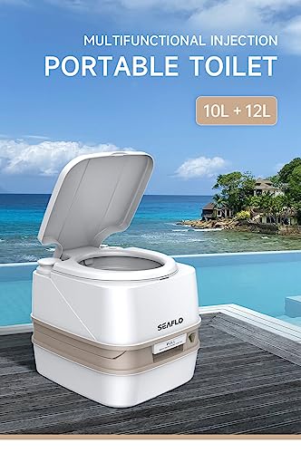 SEAFLO 3.2 Gallon (12L) Premium Portable Travel Toilet