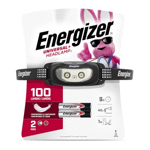 Energizer Universal+ LED Headlamp (2-Pack), Bright Head Lamp for Outdoors, Camping and Emergency Light, IPX4 Water Resista...