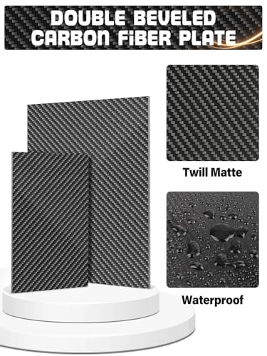 100% 3K Carbon Fiber Sheet Lanstics Carbon Fiber Plate Carbon Fiber Laminate Plate Plain Weave Panel Sheet 2MM Thickness G...