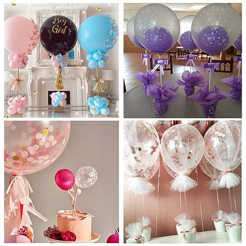 Sakolla 10 Sets Balloon Stick Stand, Holder with Base for Table Desktop Centerpiece, Birthday Party, Wedding, Baby Shower ...