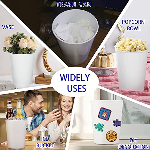 12 Pack Ice Buckets for Parties, Plastic Wine Cooler for Champagne, Beverage, Soda and Beer, Classic Wine Bottle Chiller f...