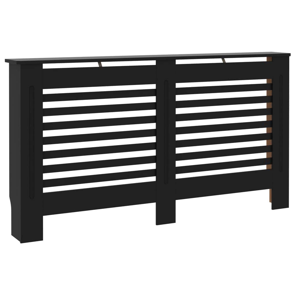 vidaXL Radiator Cover, Radiator Guard for Home Office, Heater Cover for Living Room Decorative, Heating Cabinet Protective Cover, Black MDF