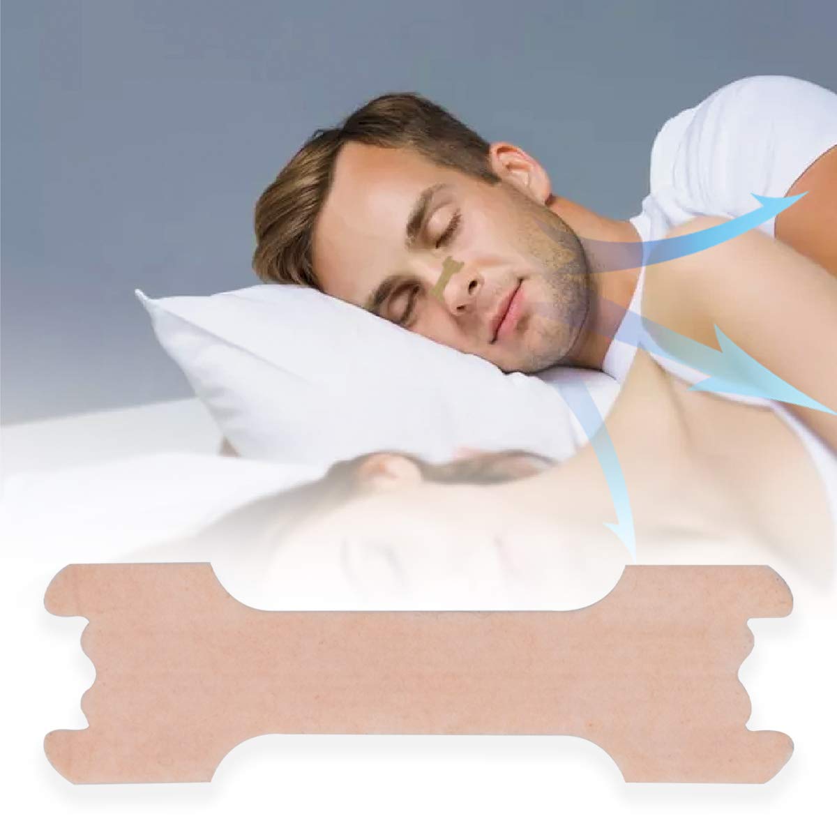 RZJZGZ Large Breathe Improve Nasal Strips to Reduce Snoring Works Instantly to Improve Sleep, Relieve Nasal Congestion Due to Colds & Allergies (60 Pack)