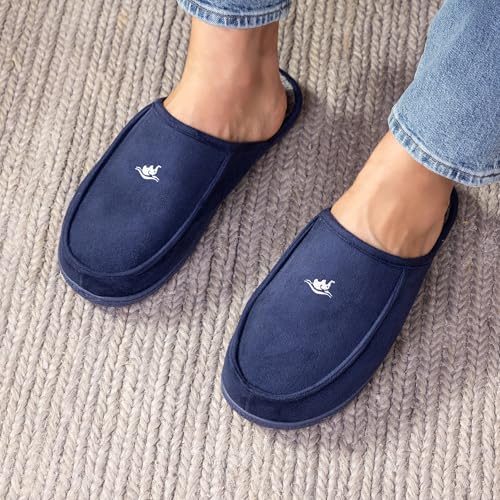 EUROPEAN SOFTEST Men's 80D High Density Memory Foam House Slippers, Indoor Outdoor Slip On Clog House Shoes