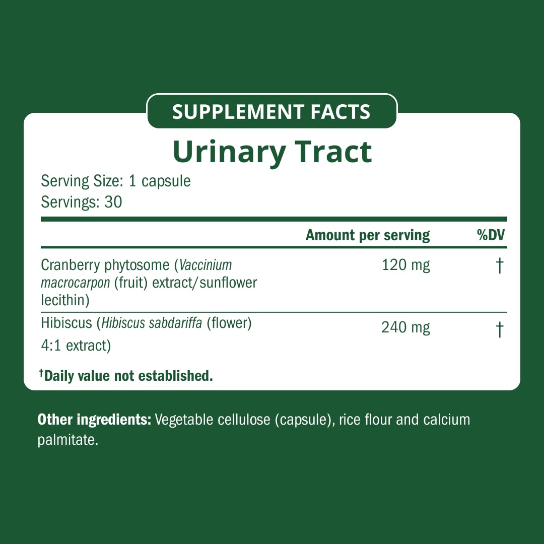 Semaine Urinary Tract Cleanse & Protect – 30 ct, Bladder Support Supplement for Women, Flushes Urinary Tract. Combines Cranberry Proanthocyanidins with Hibiscus.