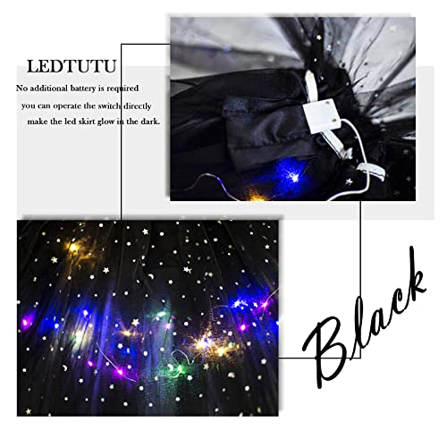 LED Tutu Skirt - Sparkly Layered Tulle Tutus for Women's Party Costume