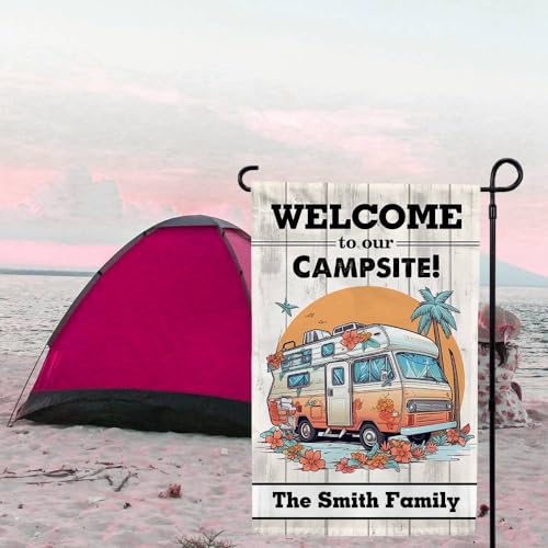 Ganshan Bi Custom Welcome to Our Campsite Garden Flag 12.5 X 18 Inch Double Side Trailer RV Camp Camping Campfire Decor Fl...
