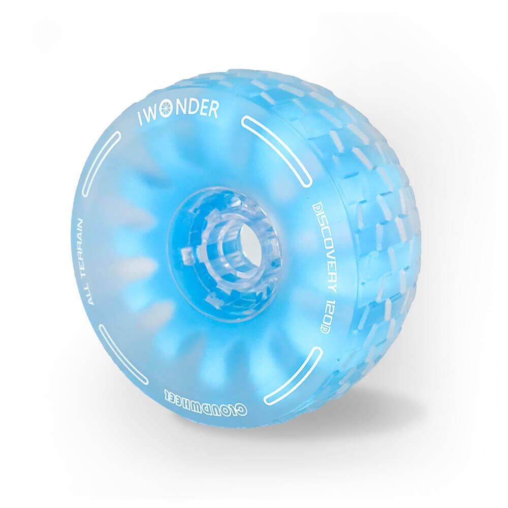 IWONDER Cloud Wheel 120mm Discovery Electric Skateboard Wheels Patented Damping Foam Core All Terrain Off Road Translucent Urethane Longboard Wheels（Not Applicable to Hub Motor