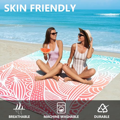 AISPARKY Beach Blanket Waterproof Sandproof Lightweight Durable Compact Sand Free Beach Mat for Beach Festival Travel Camp...