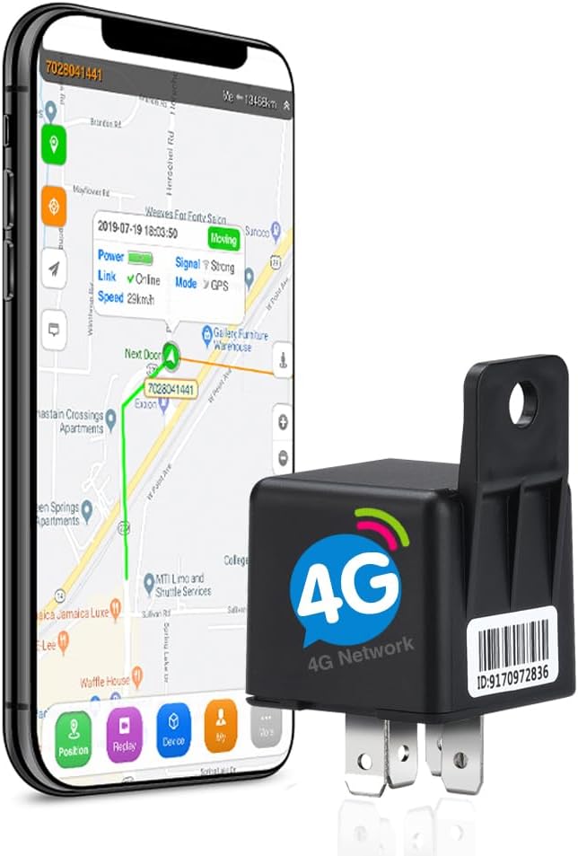 SinoTrack 4G GPS Tracker for Vehicles,Vehicle Device Locator Car Relay Tracker Real Time ST-907L Hidden Location Device wi...