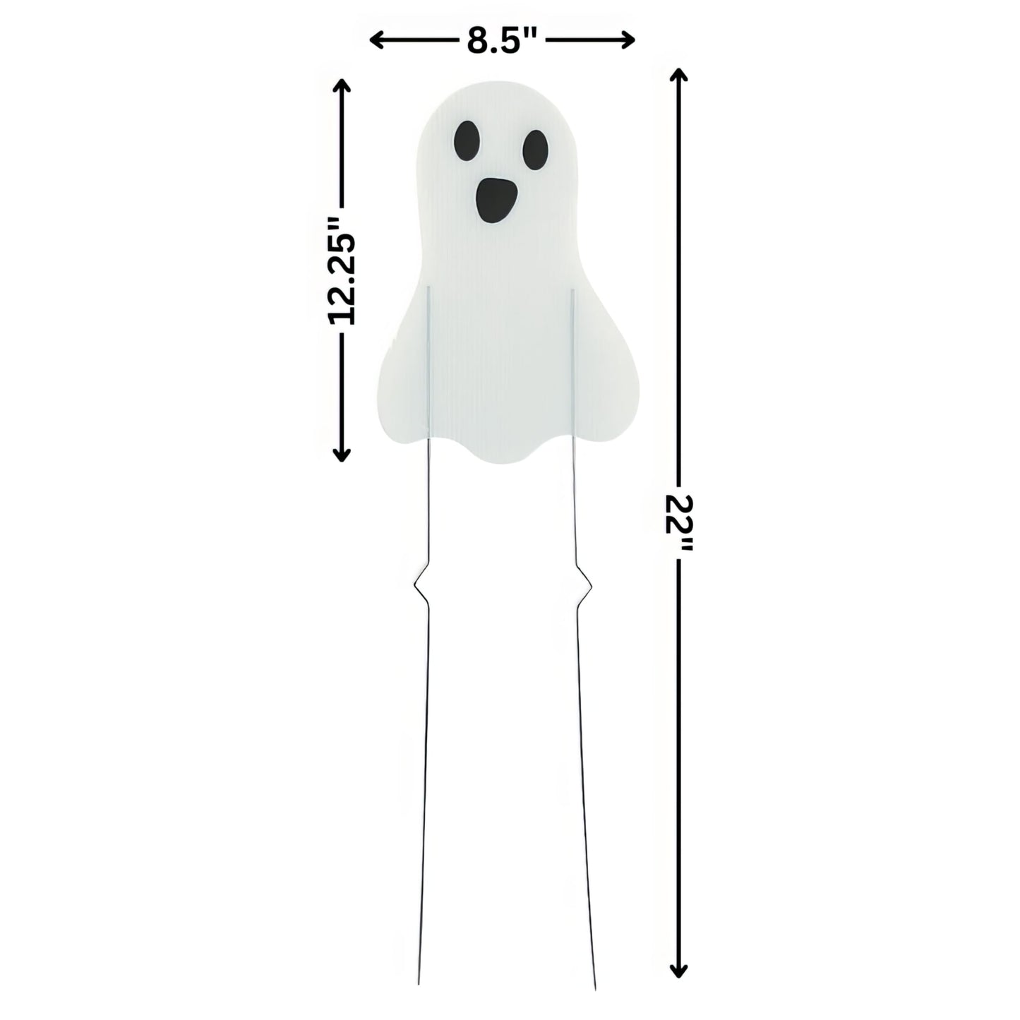 Fun Express Mini Ghost Sidewalk Yard Signs - Set of 6 - Outdoor Halloween Decor