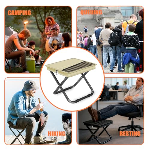 Mejora Portable Pocket Camping Chair,Ultralight Foldable Camp Stool with Compact Carry Bag, Heavy-Duty 220LBS Capacity for...