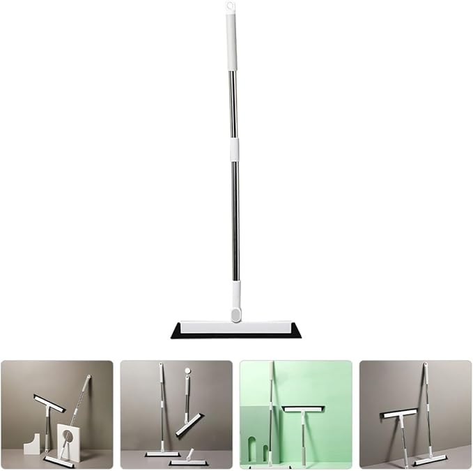 POPETPOP Telescopic Glass Cleaning Tool Window Wiper for Bathroom Mirrors and Car Windows Multipurpose Squeegee with Extendable Handle for Easy Water Stain Removal Tiles and Glass Surfaces
