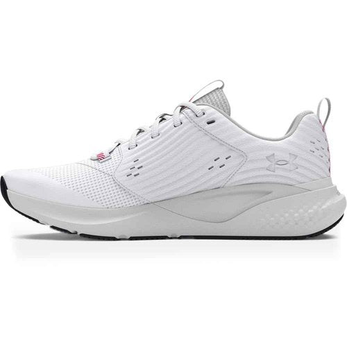 Under Armour Men's Charged Commit Trainer 4, (101) White/Distant Gray/Red, 13, US