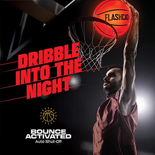 FlashCatch Light Up Basketball - Glow in The Dark - Sports Gear Accessories Gifts for Boys 8-15+ Year Old - Kids Teens Gif...
