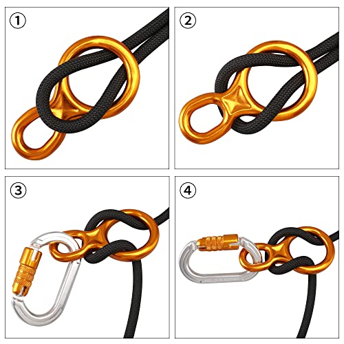 SOB Rescue Figure 8 Descender Belaying Belay Device Rock Climbing Rappelling Gear Aluminum Magnesium Alloy for Climbing,Hi...
