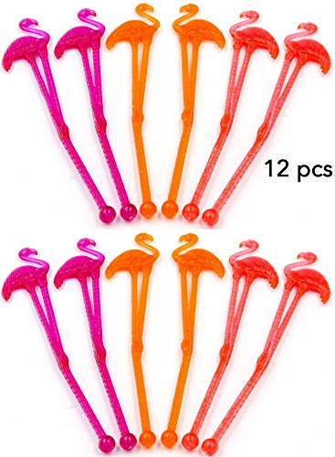 Ultimate Bar Caddy Assorted Swizzle Sticks, Disposable Flexible Straws (2 Sizes) – Ideal Bar Party Refill Kit for Organize...
