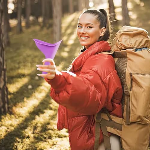 HAKDAY Female Urinal, 4PCS Portable Urination Device Pee Funnel for Travel Camping Hiking, Outdoor Activities, Camping, As...
