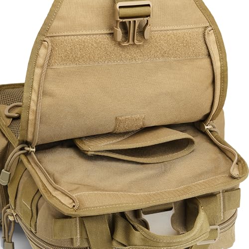G4Free Large Tactical EDC Sling Bag Backpack, Military Molle Bag Single Strap Shoulder Backpack for Men | EDC, Adjustable ...