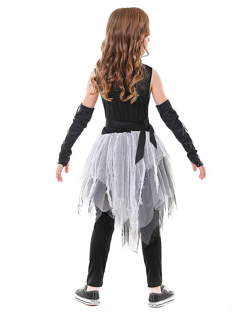Seasons Halloween Girls Ghostly Skeleton Costume (S(4-6))