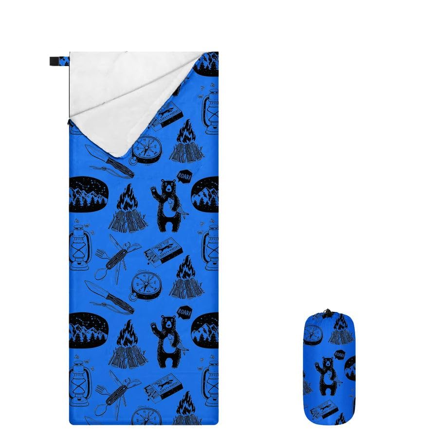KidzAdventure Ultralight 3 Season Kids Sleeping Bag | 50F- 70F Indoor/Outdoor Sleeping Bag for Boys, Girls, Toddlers and Y...