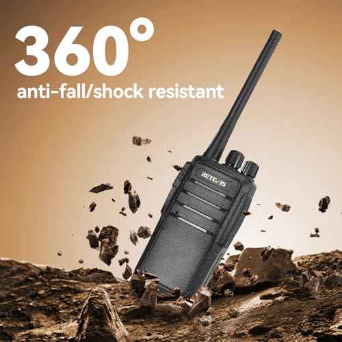 Retevis RT21 Updated 3000mAh Two Way Radios Long Range,Walkie Talkies with Earpiece,SOS Alarm,16CH,Portable 2 Way Radios for Security Cruise Camping Events(4 Pack)