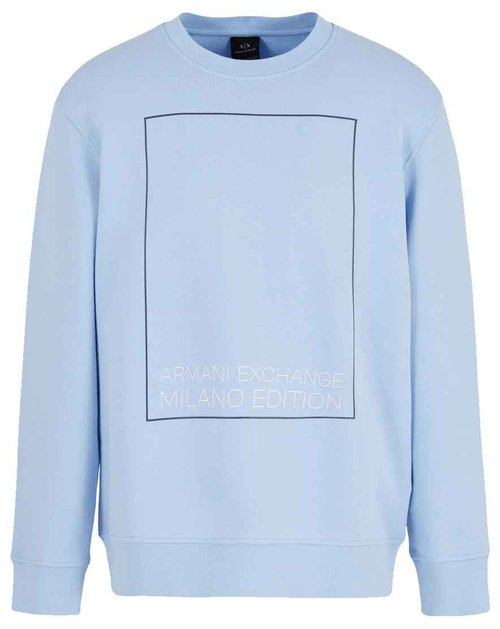 Armani Exchange Men'S Milano Edition Pullover Crewneck Sweatshirt PLACID BLUE, S