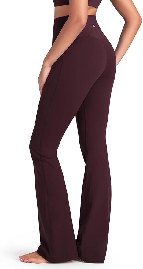 HeyNuts Harmony Flare Leggings 29"/30.5"/32.5"/34.5", High Waisted Tummy Control Wide Leg Bootcut Yoga Pants Lounge Soft