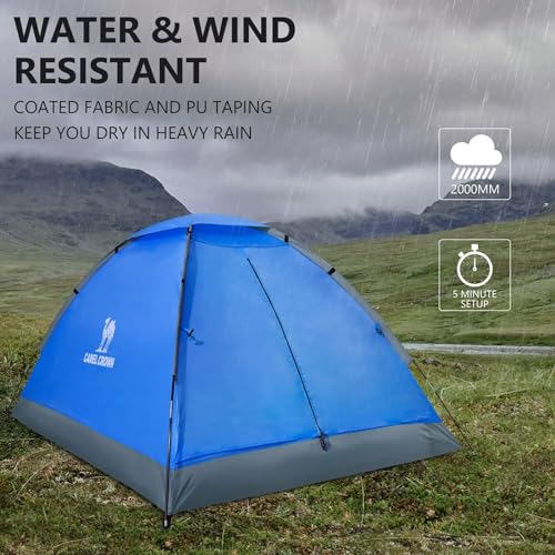 CAMEL CROWN Tents for Camping 2/3/4/5 Person Camping Dome Tent, Waterproof,Spacious, Lightweight Portable Backpacking Tent...